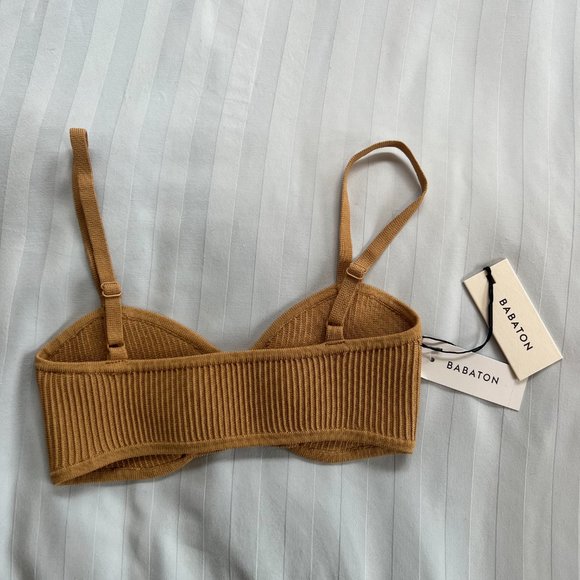 NWT Aritzia Babaton Sculpt Knit Bra Top Rib-knit bra top - Picture 3 of 8
